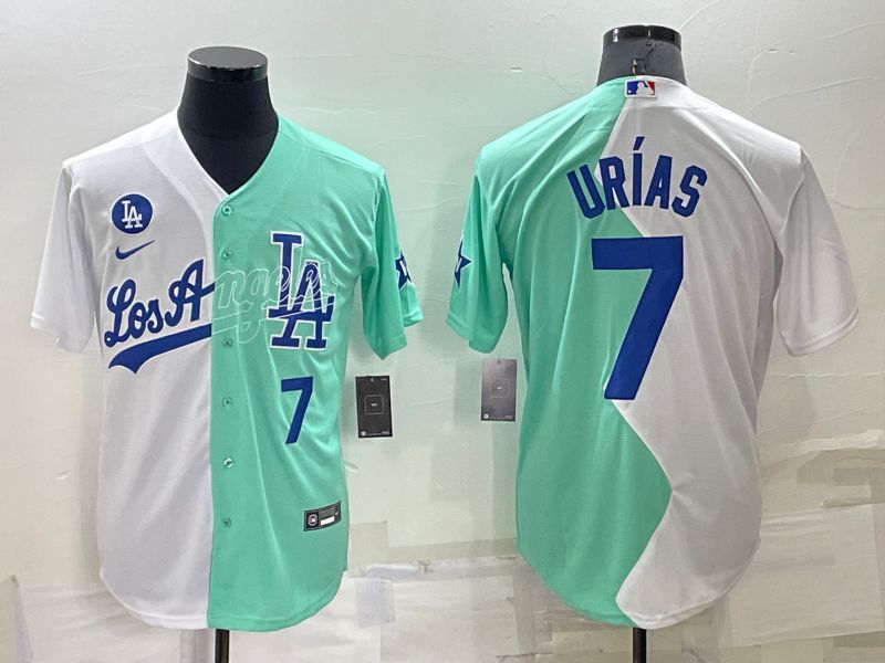 Men Los Angeles Dodgers #7 Urias green white Nike 2022 MLB Jersey1->los angeles dodgers->MLB Jersey